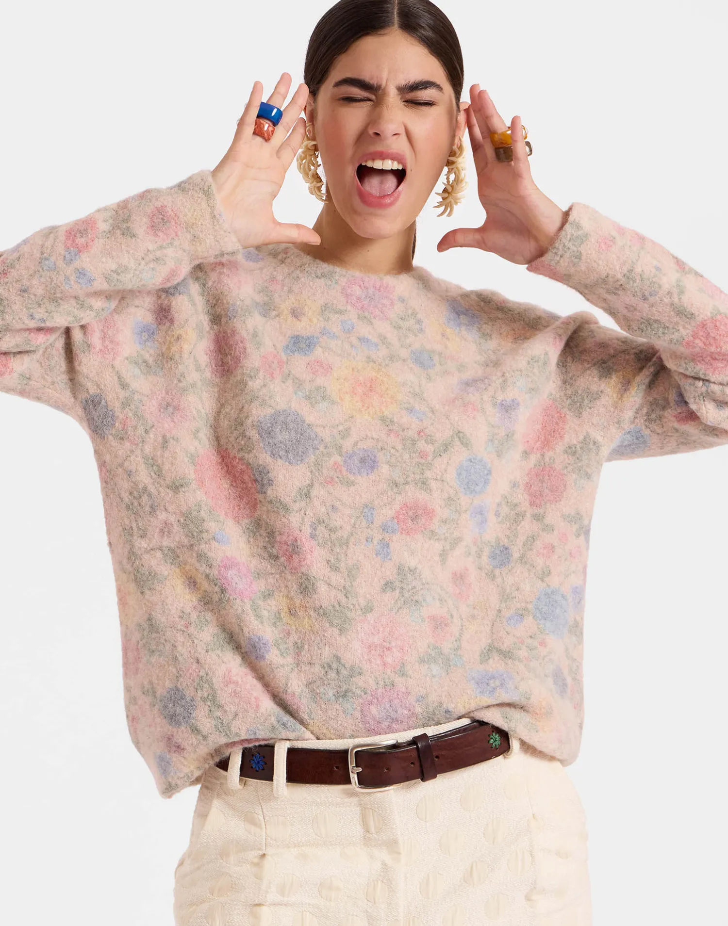 La DoubleJ Maglieria<All-In SweaterIvory in Woolmix