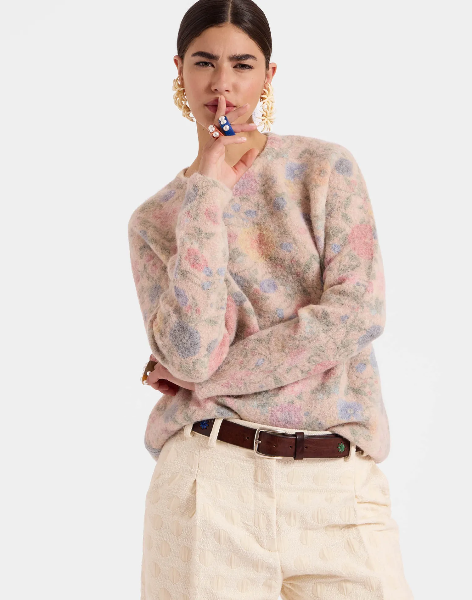 La DoubleJ Maglieria<All-In SweaterIvory in Woolmix