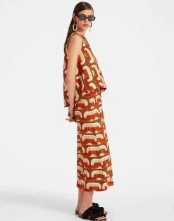 La DoubleJ Gonne<A-Long SkirtPrometheus Pale Pink in Shot Cotton