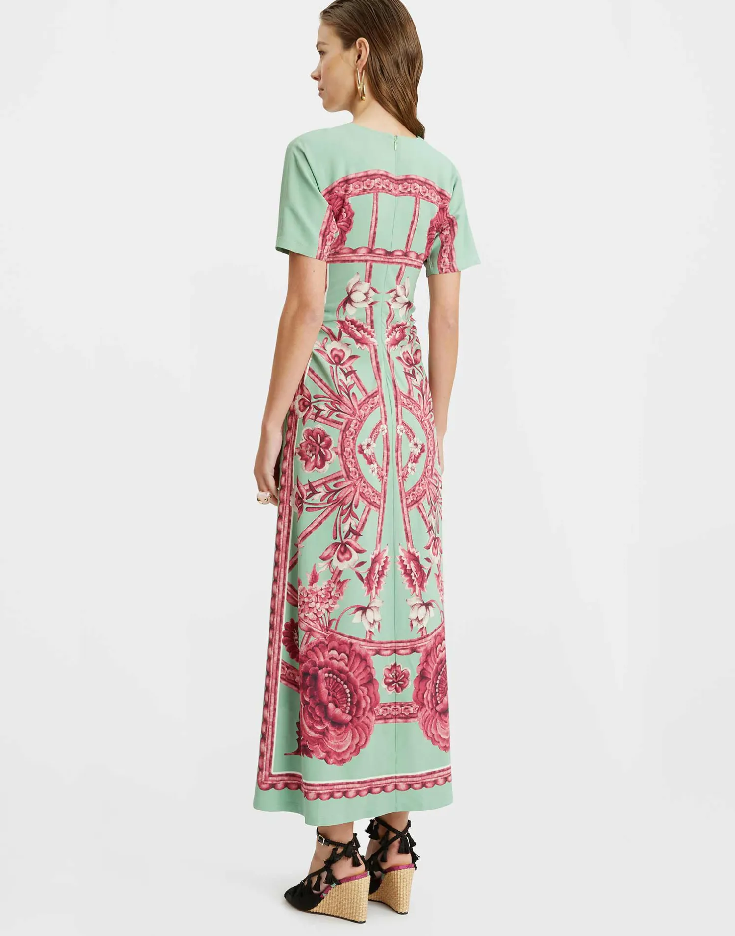 La DoubleJ Vestiti<Angelica DressZodiac Placée Acquamarine in Envers Satin