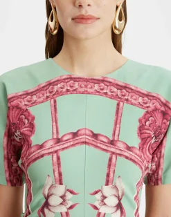 La DoubleJ Vestiti<Angelica DressZodiac Placée Acquamarine in Envers Satin