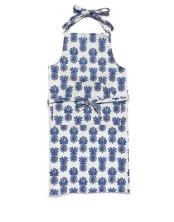 La DoubleJ Grembiuli|Tessili<ApronPineapple Blu in Cotton
