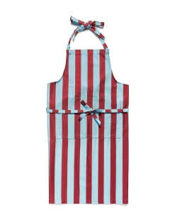 La DoubleJ Grembiuli|Tessili<ApronRiga Bordeaux - Azzurro in Cotton