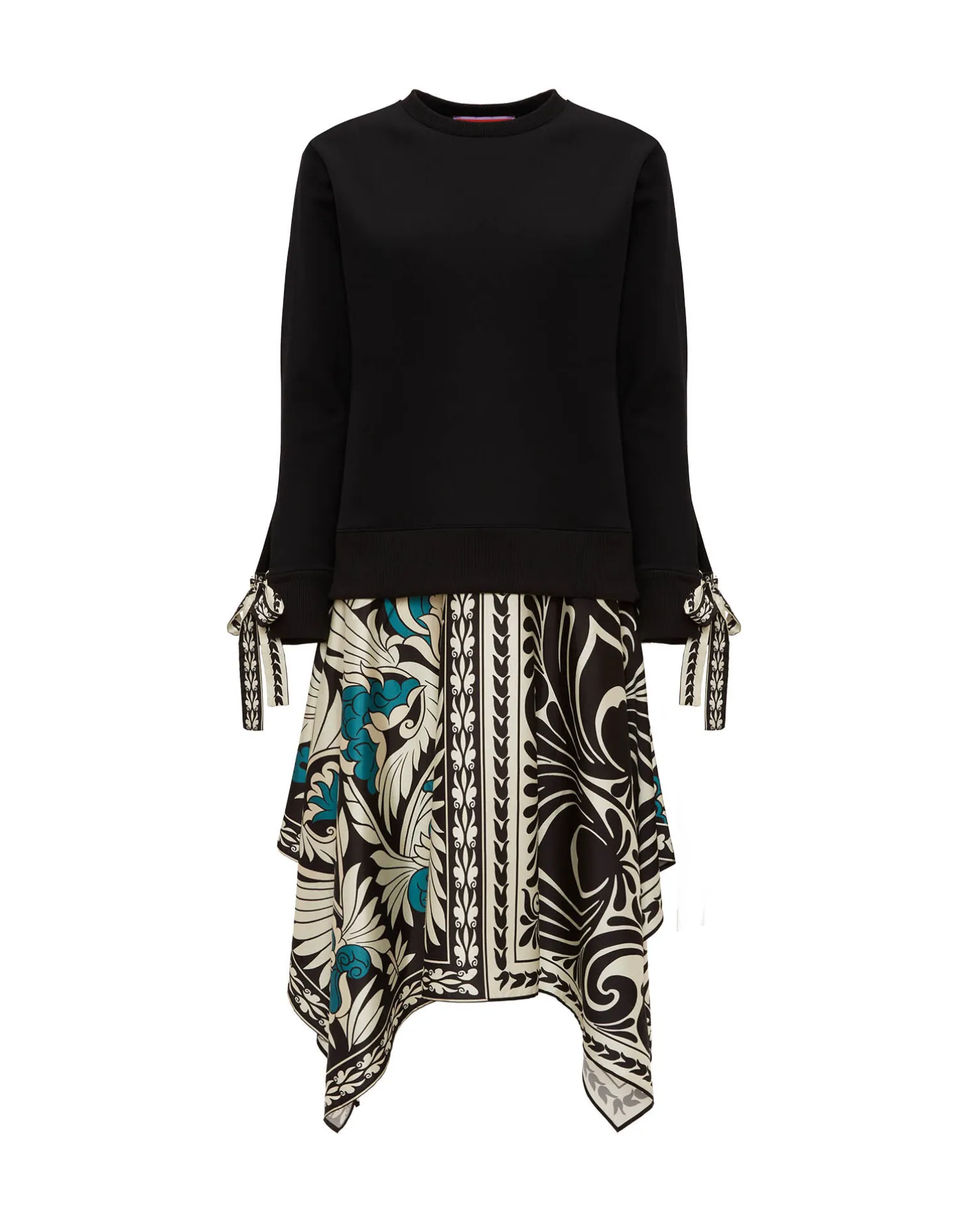 La DoubleJ Vestiti<Arcade DressMix Tiles Placée Black in Heavy Jersey