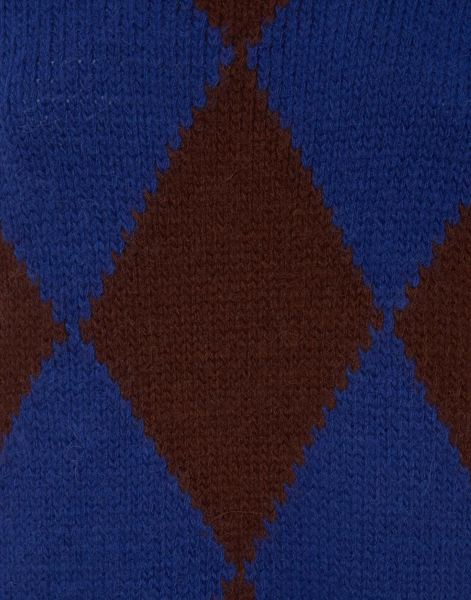 La DoubleJ Maglieria<Argyle GiletBordeaux/Blue in Wool