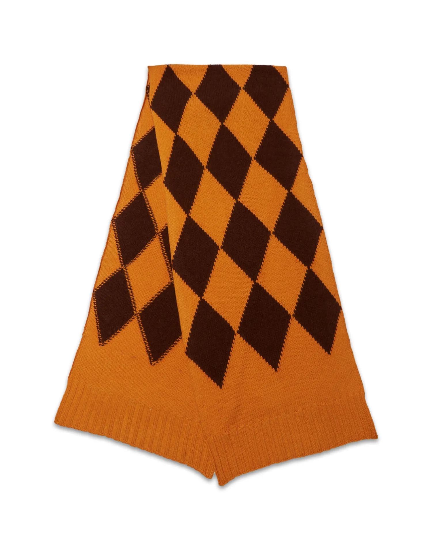 La DoubleJ Foulard E Sciarpe|Accessories<Argyle ScarfYellow / Brown in Wool