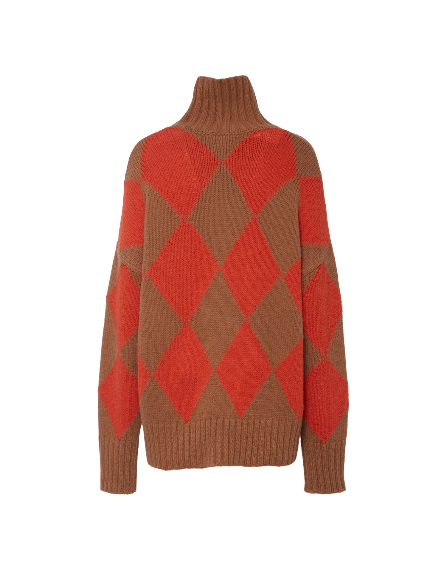 La DoubleJ Maglieria<Argyle SweaterCamel/Orange in Wool