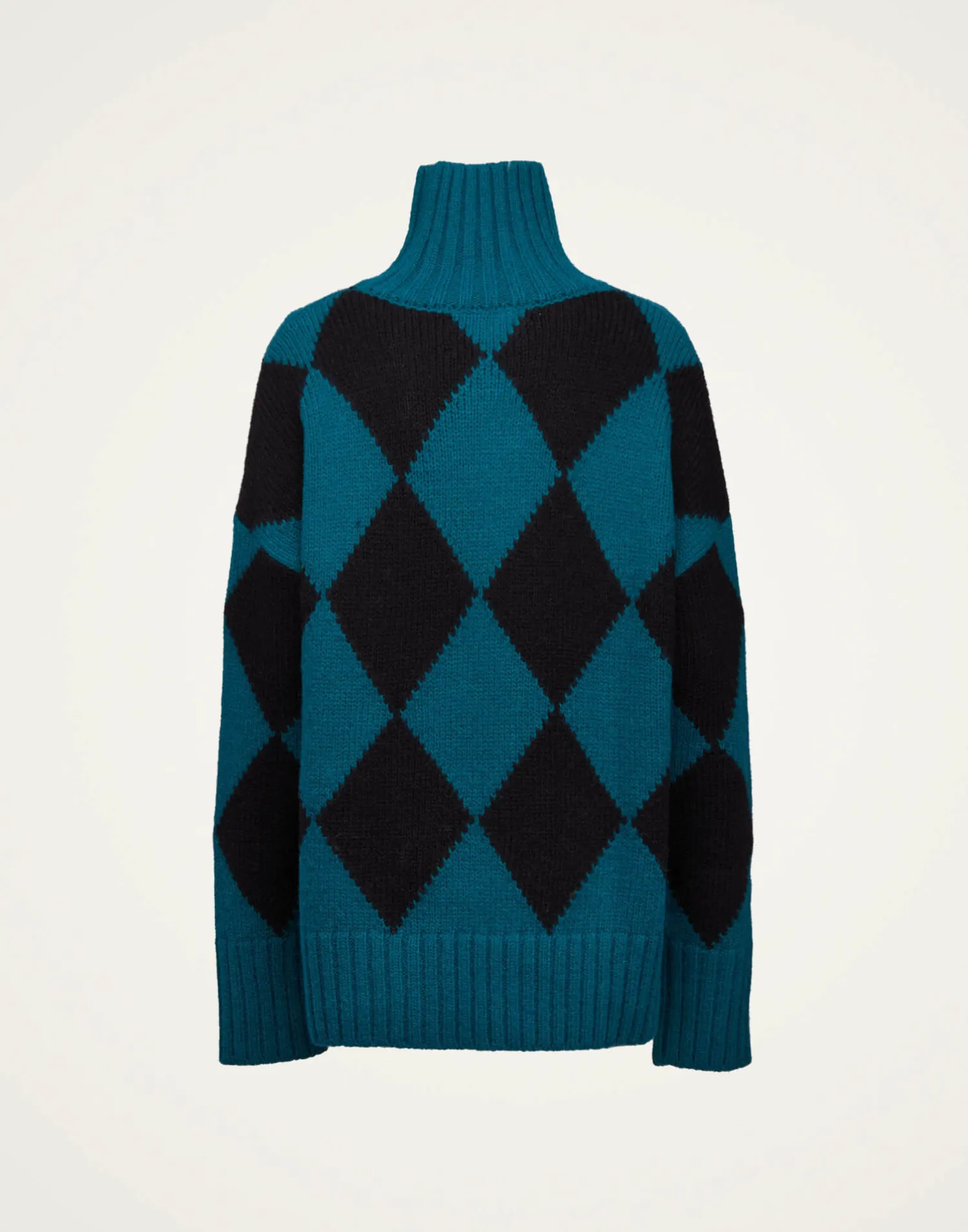 La DoubleJ Maglieria<Argyle SweaterGreen / Black in Wool