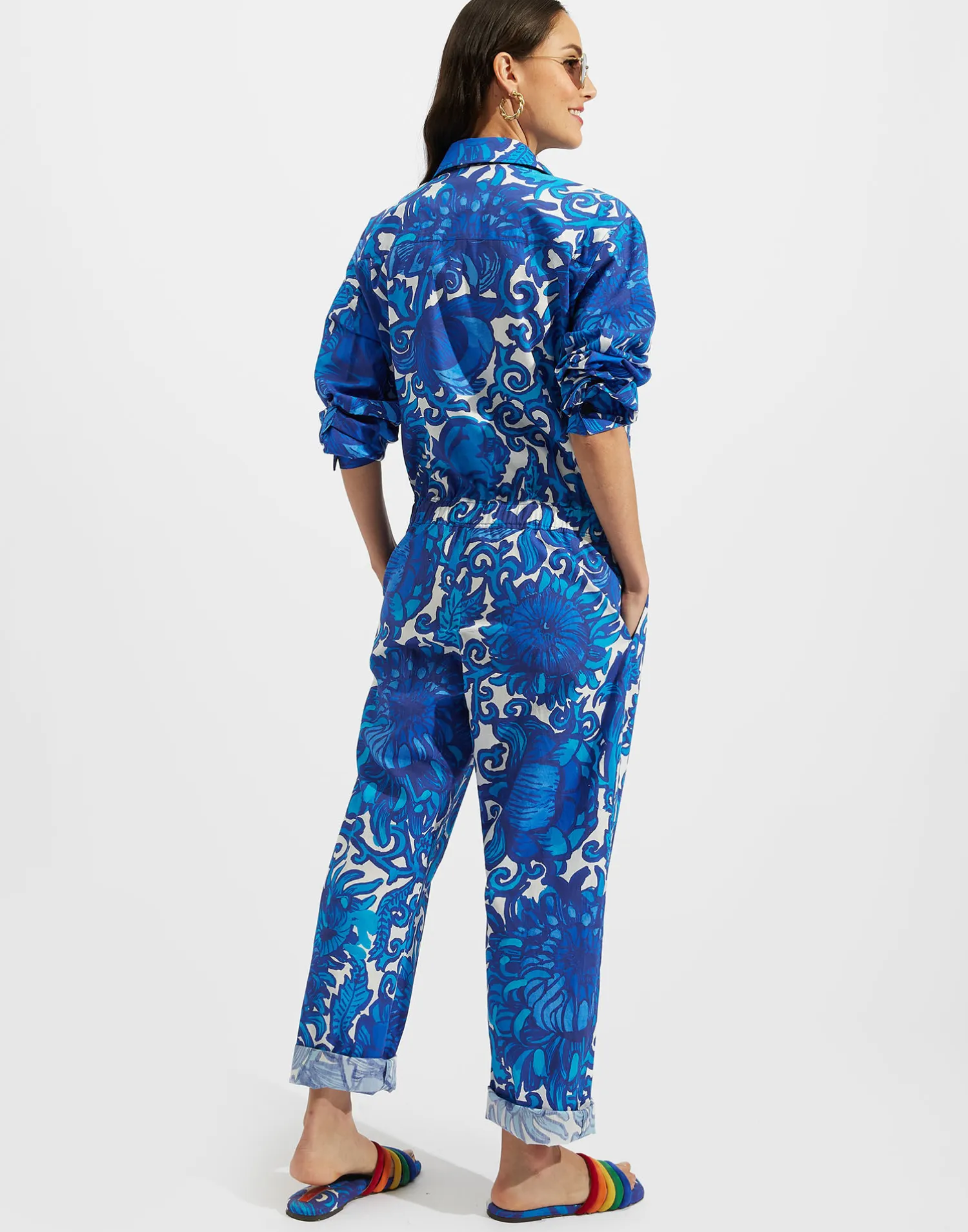 La DoubleJ Vestiti<Aviator JumpsuitAnemone in Summer Popeline