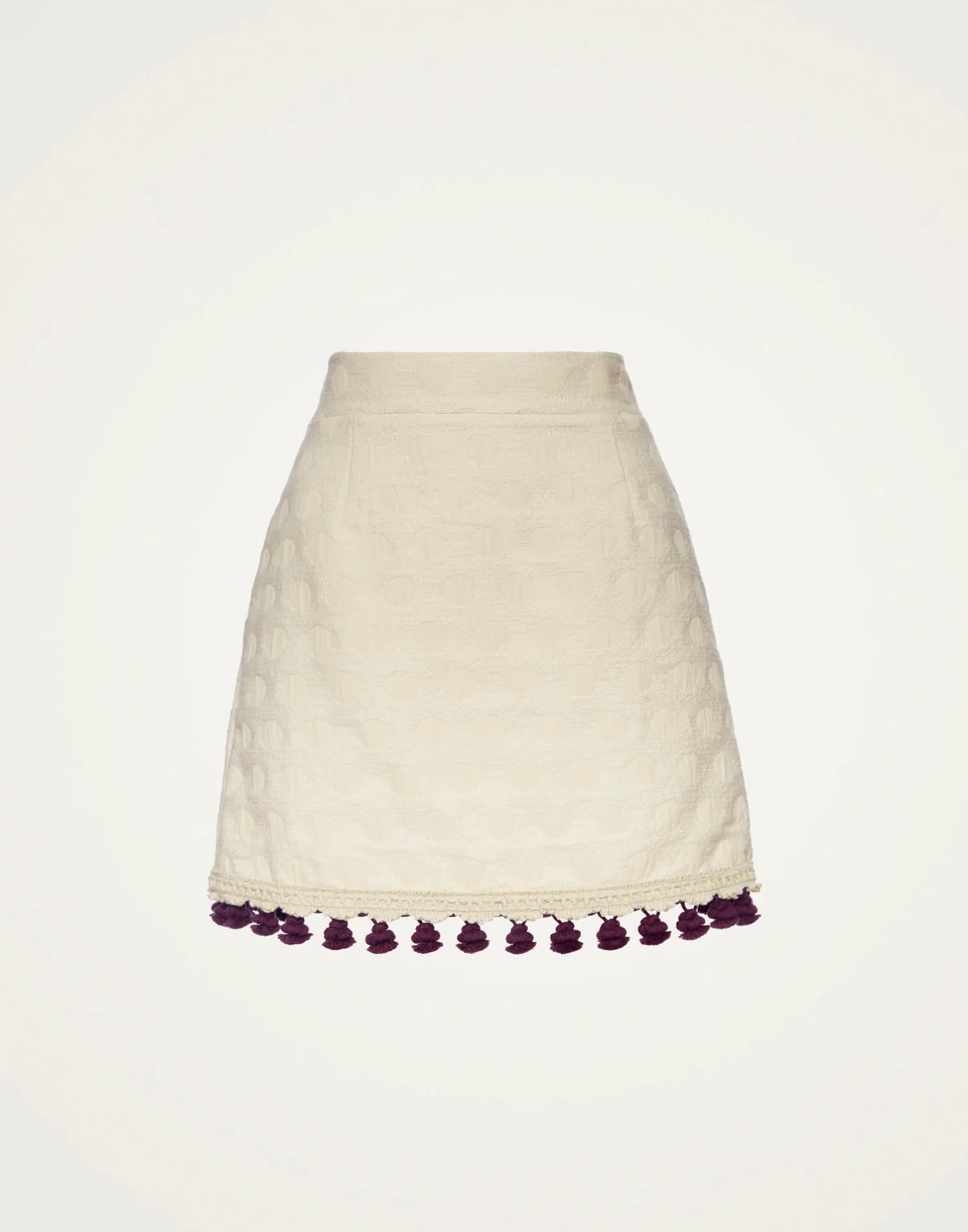 La DoubleJ Gonne<Baia Mini Skirt EmbroideredCreamy in Jacquard
