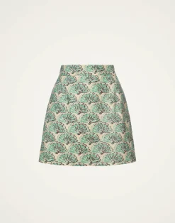 La DoubleJ Gonne<Baia Mini SkirtFans Mint in Shot Cotton