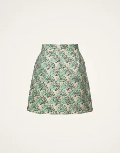 La DoubleJ Gonne<Baia Mini SkirtFans Mint in Shot Cotton