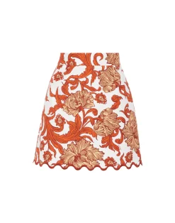 La DoubleJ Gonne<Baia Mini SkirtReef White in Shot Cotton