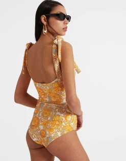 La DoubleJ Moda Mare<Barbarella SwimsuitAnemone Small Orange in Lycra