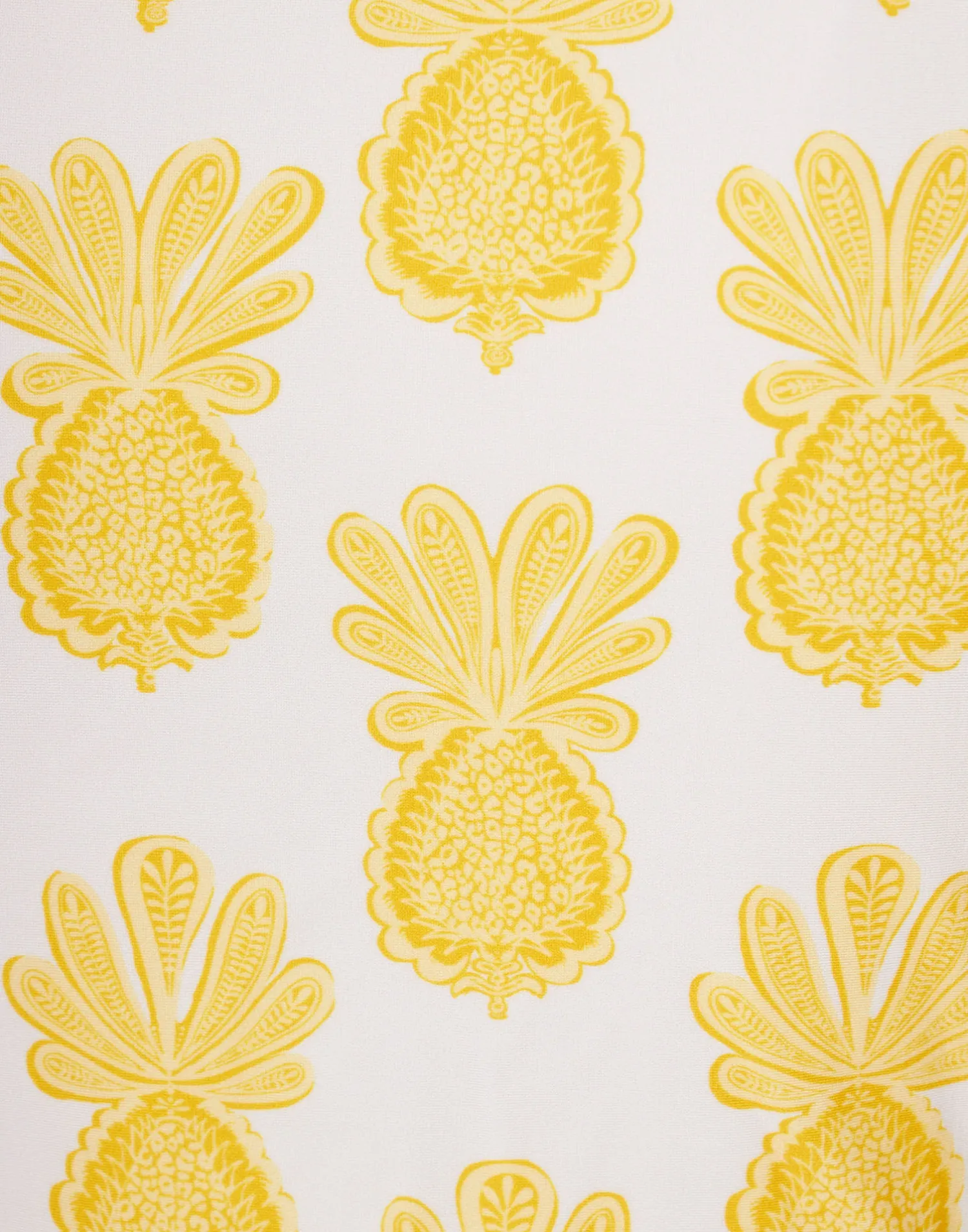 La DoubleJ Moda Mare<Bardot TopPineapple Sunflower White in Lycra