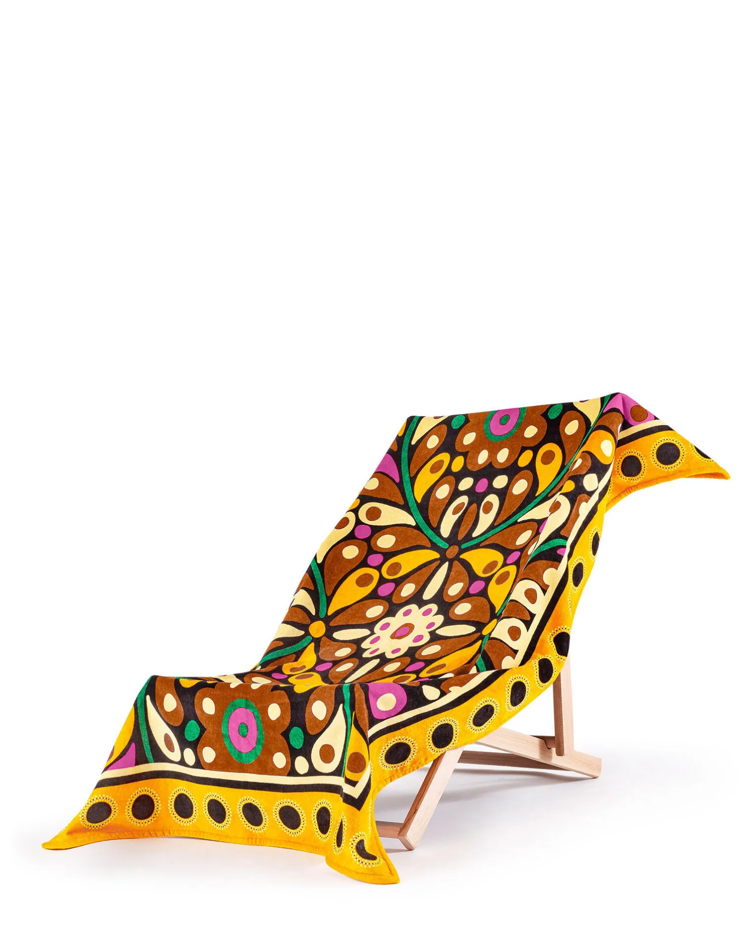 La DoubleJ Moda Mare<Beach TowelsConfetti Giallo in Terry