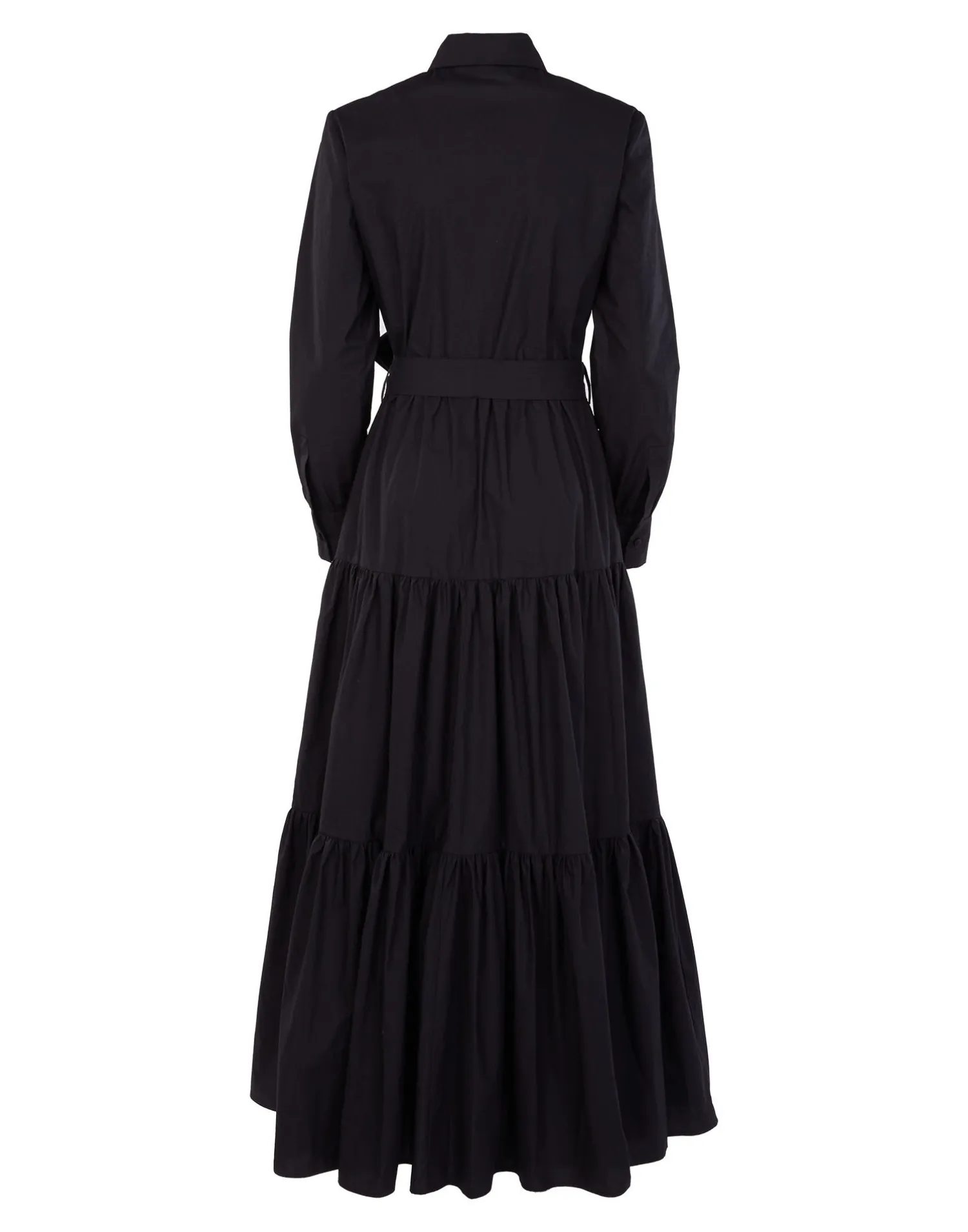 La DoubleJ Vestiti<Bellini DressSolid Black in Cotton Poplin