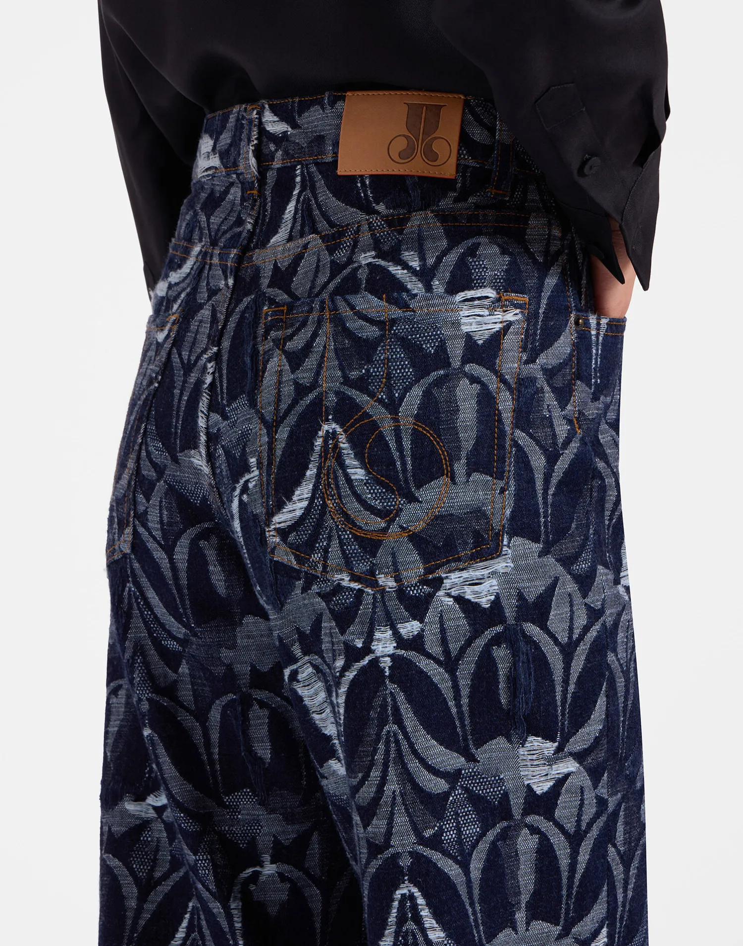 La DoubleJ Denim|Pantaloni E Shorts<Better Than Your Boyfriend's JeansPapyrus Navy in Jacquard Denim