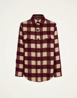 La DoubleJ Capispalla<Better Than Your Boyfriend's JacketCheckers Burgundy in Viscose Tailoring