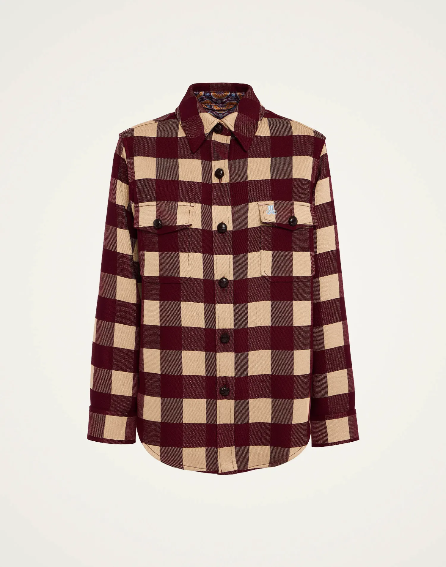 La DoubleJ Capispalla<Better Than Your Boyfriend's JacketCheckers Burgundy in Viscose Tailoring