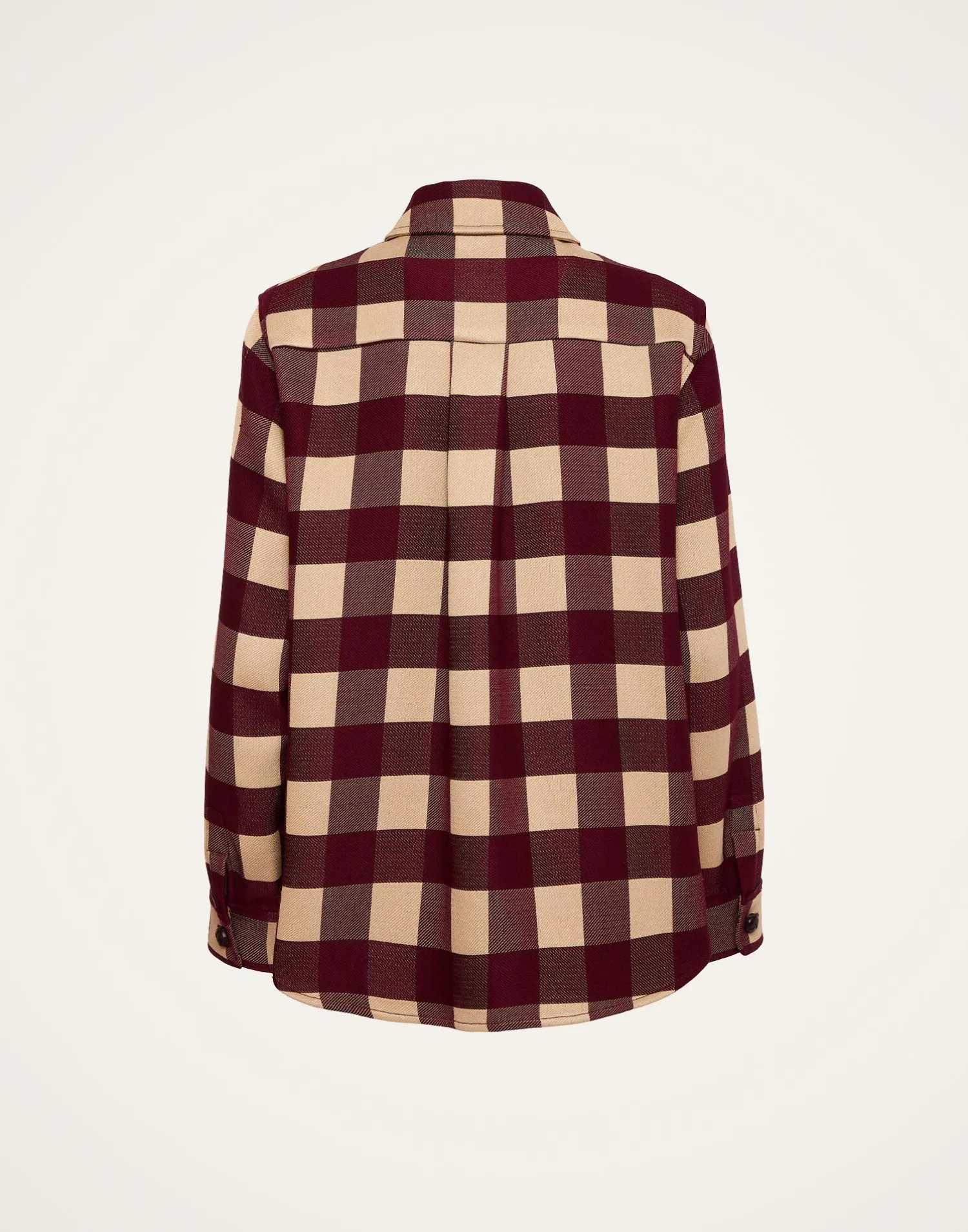 La DoubleJ Capispalla<Better Than Your Boyfriend's JacketCheckers Burgundy in Viscose Tailoring