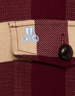 La DoubleJ Capispalla<Better Than Your Boyfriend's JacketCheckers Burgundy in Viscose Tailoring