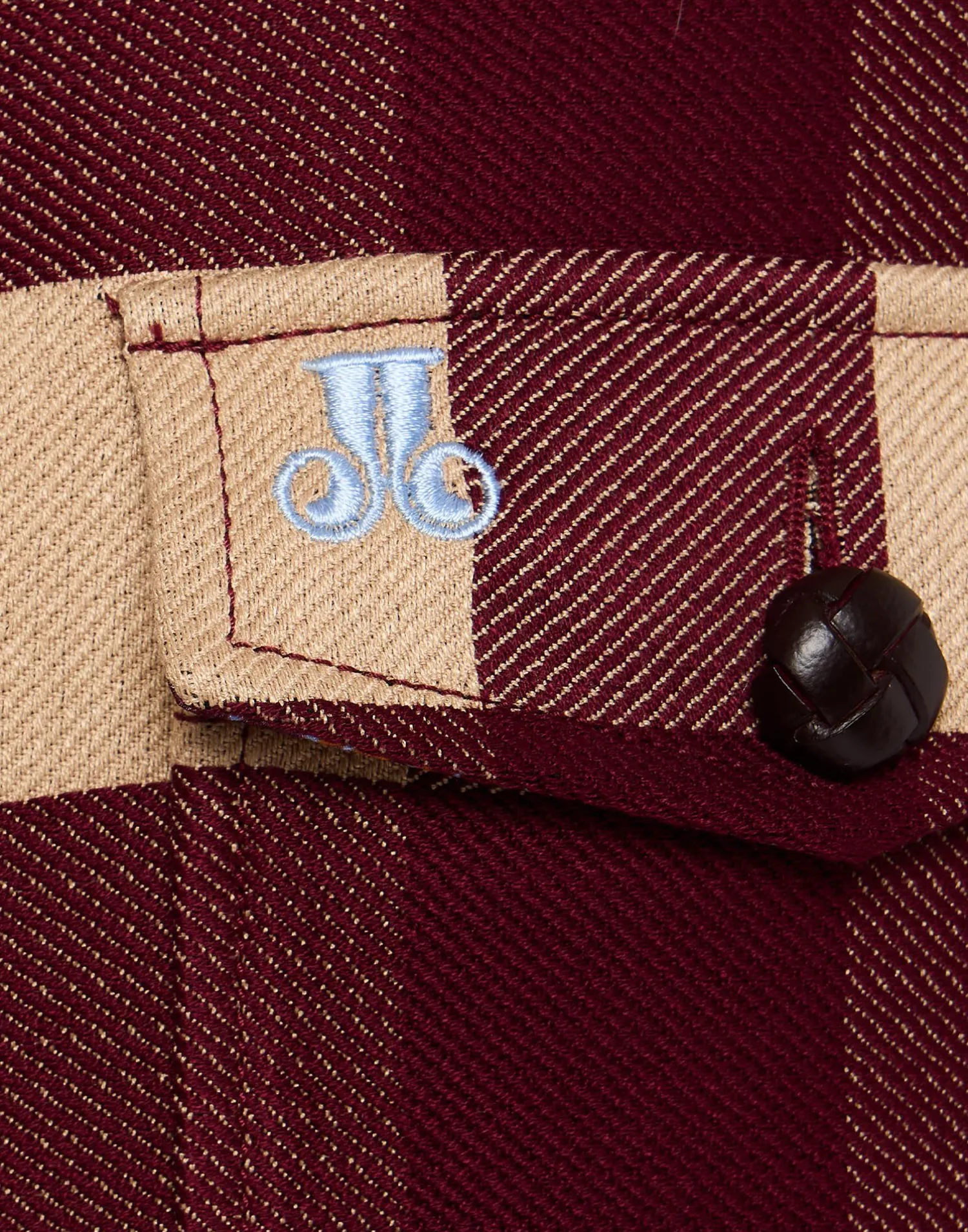 La DoubleJ Capispalla<Better Than Your Boyfriend's JacketCheckers Burgundy in Viscose Tailoring