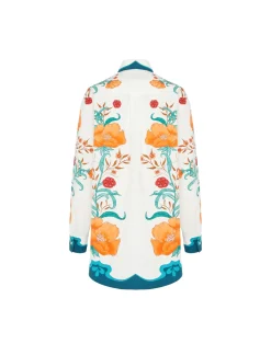 La DoubleJ Camicie E Top<Better Than Your Boyfriend's ShirtMorpheus Plac&eacute;e Orange in Summer Poplin