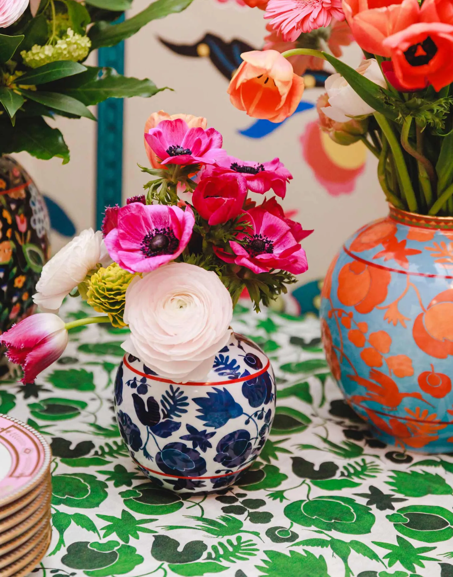 La DoubleJ Vasi|Home Décor<Big Tea JarWildbird Blu in Porcelain