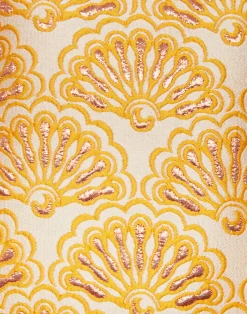 La DoubleJ Capispalla<Bijoux JacketFans Gold in Jacquard  With Tassels