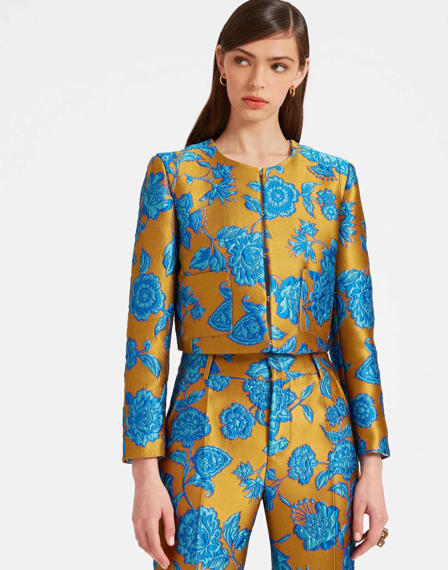 La DoubleJ Capispalla<Bijoux JacketHottie Turquoise in Jacquard