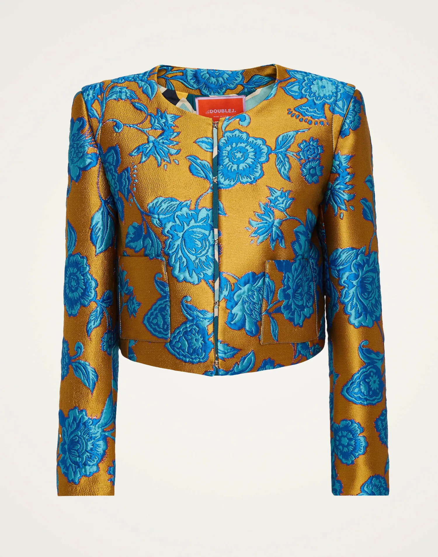 La DoubleJ Capispalla<Bijoux JacketHottie Turquoise in Jacquard