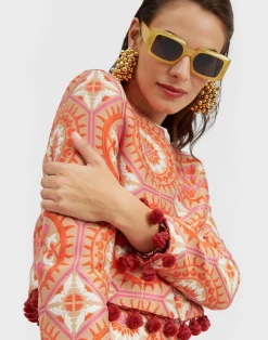 La DoubleJ Party Dressing<Bijoux JacketSun Orange in Jacquard With Tassels