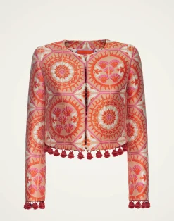 La DoubleJ Party Dressing<Bijoux JacketSun Orange in Jacquard With Tassels