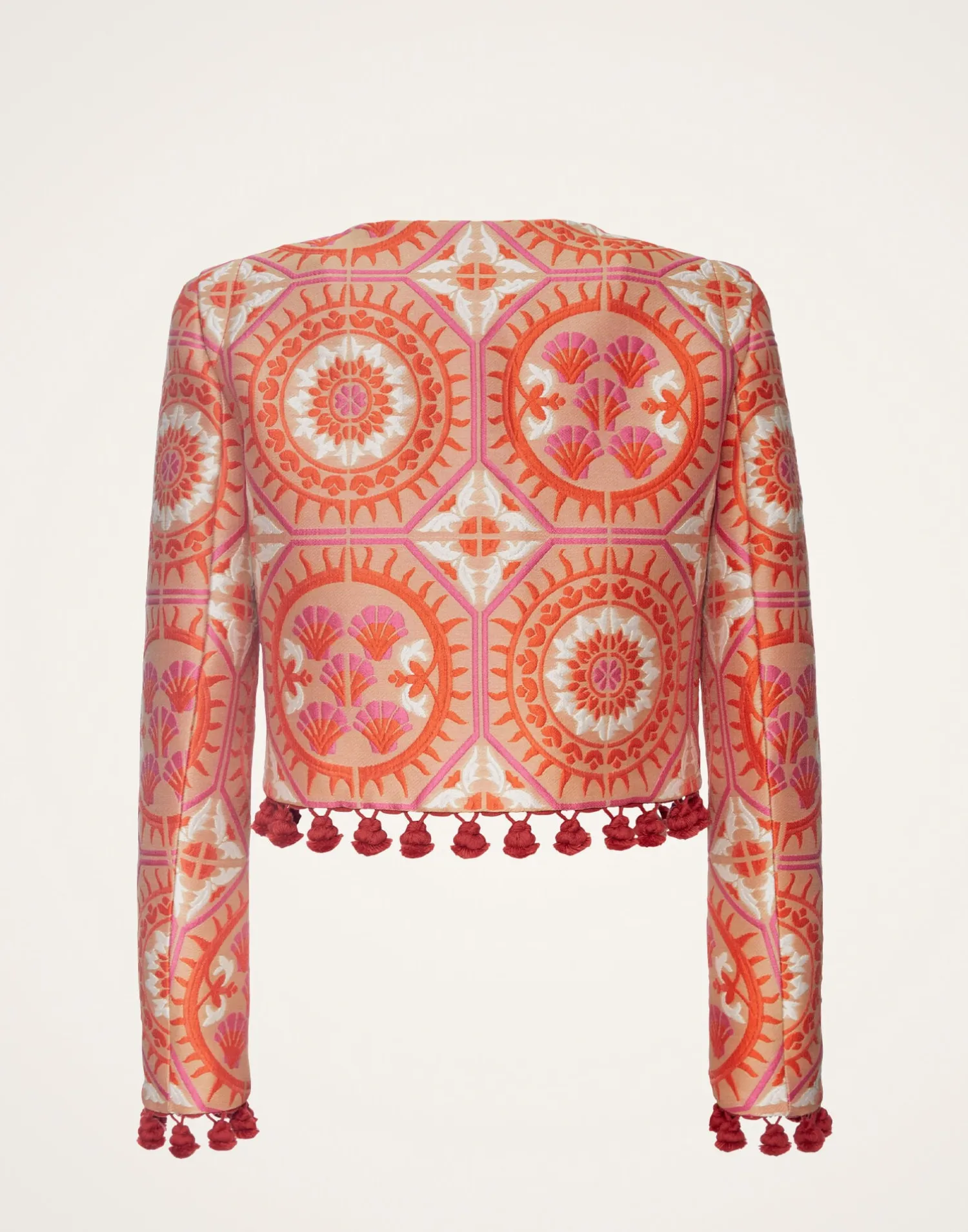 La DoubleJ Party Dressing<Bijoux JacketSun Orange in Jacquard With Tassels