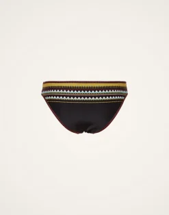 La DoubleJ Moda Mare<Bikini BottomDoric Placée Black in Lycra
