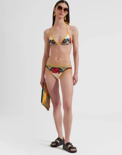 La DoubleJ Moda Mare<Bikini BottomTaormina Placée Ivory in Lycra