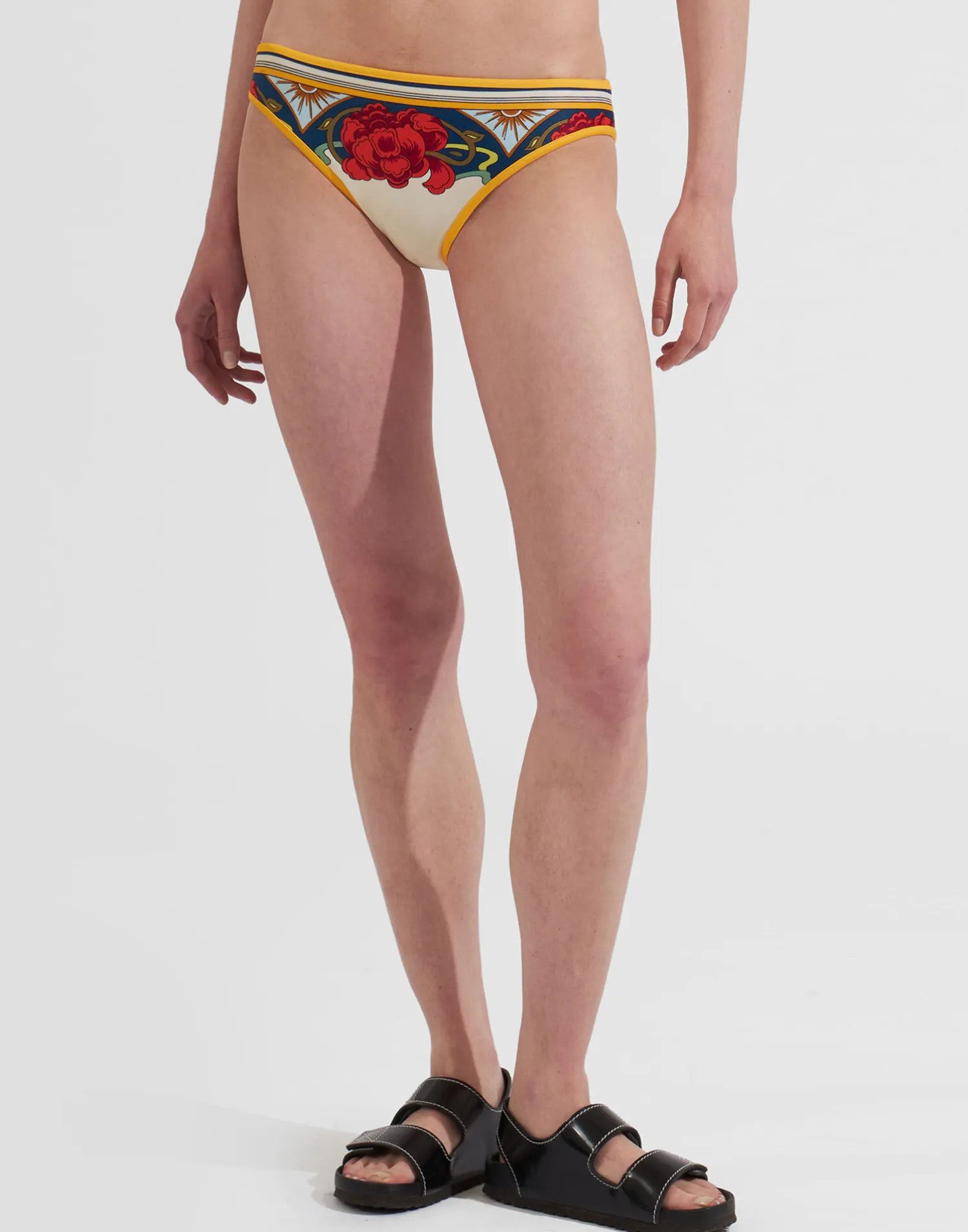 La DoubleJ Moda Mare<Bikini BottomTaormina Placée Ivory in Lycra