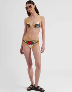 La DoubleJ Moda Mare<Bikini BottomTaormina Placée Ivory in Lycra