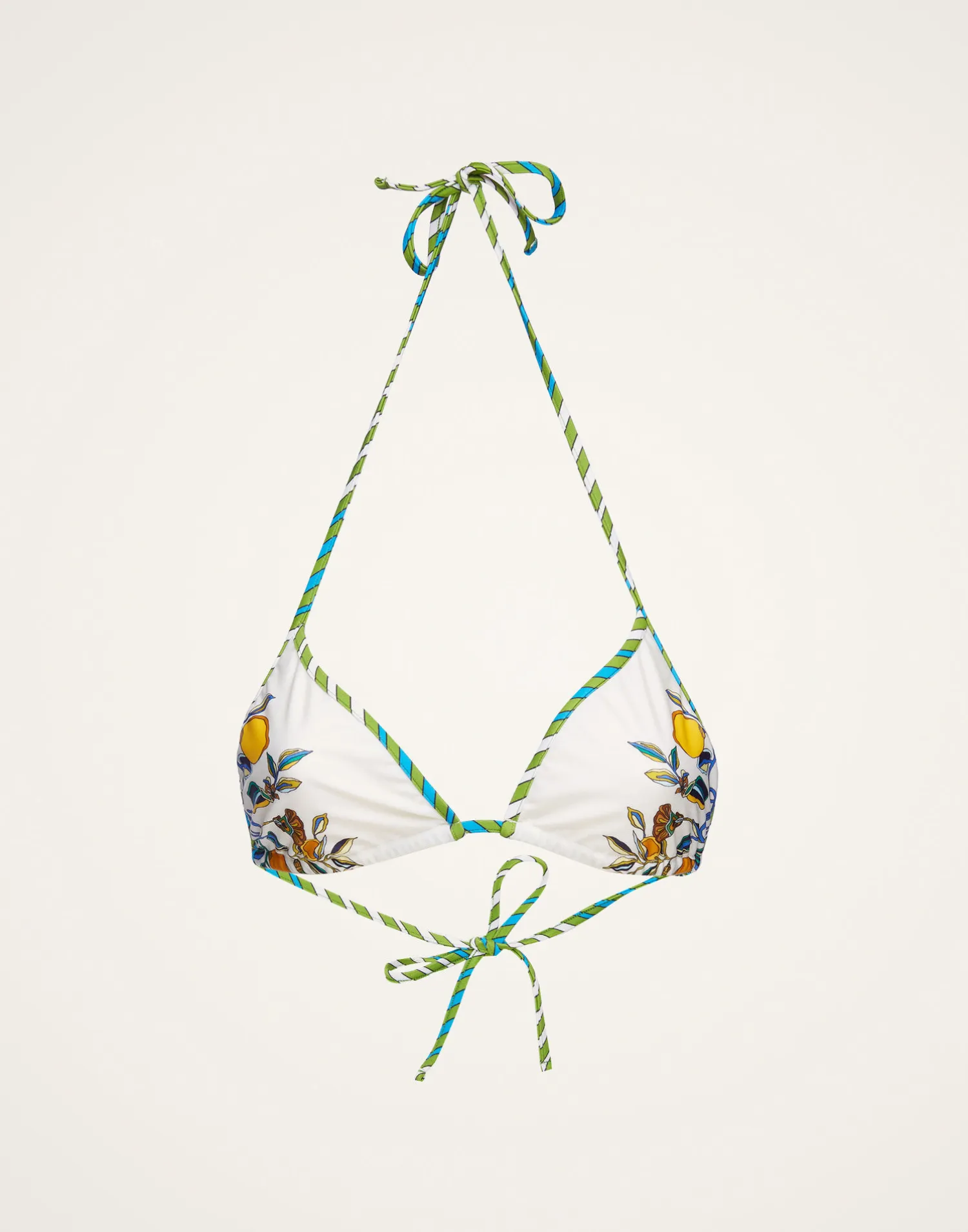 La DoubleJ Moda Mare<Bikini TopBorboni Placée Bianco in Lycra