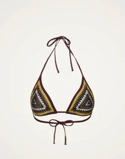 La DoubleJ Moda Mare<Bikini TopDoric Placée Black in Lycra