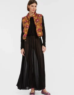 La DoubleJ Capispalla<Bonbon Puffer VestBronze in Textured Sequins