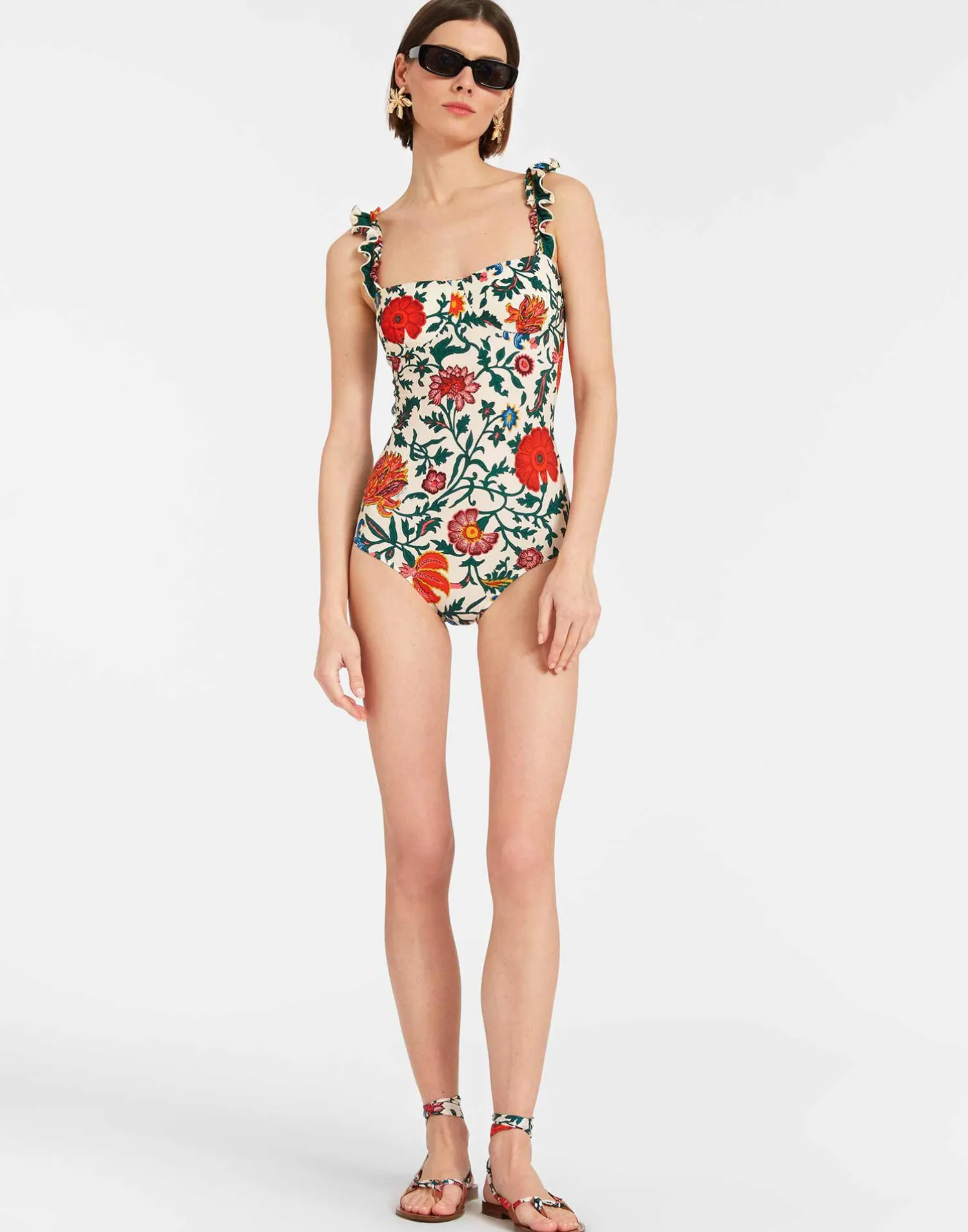 La DoubleJ Moda Mare<Boop SwimsuitDragonflower Mini Multicolor in Lycra