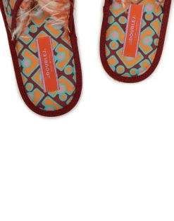 La DoubleJ Scarpe|Accessories<Boudoir SlipperPuzzle Bordeaux in Faille