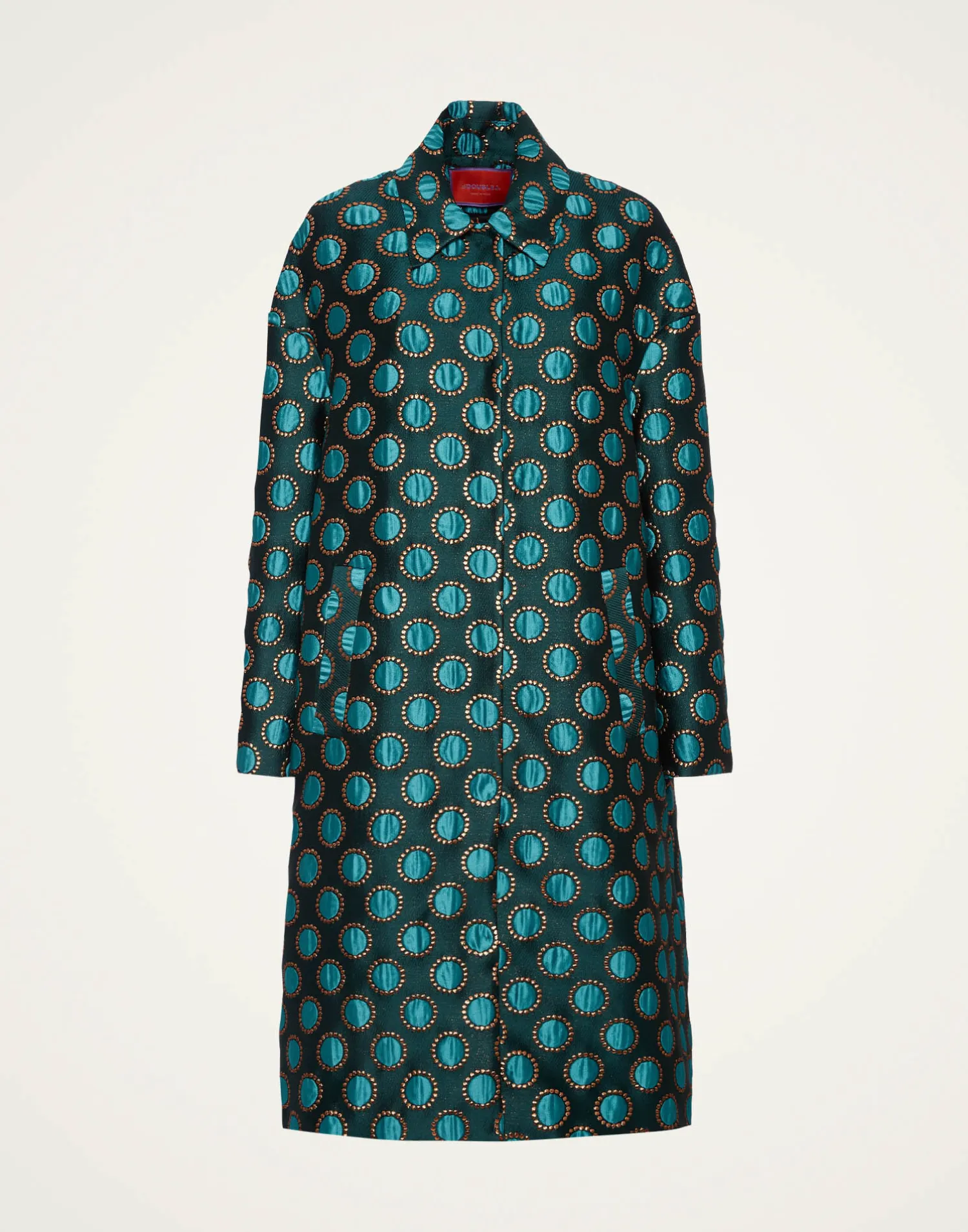 La DoubleJ Capispalla<Boxy CoatWinter Sun Emerald in Jacquard