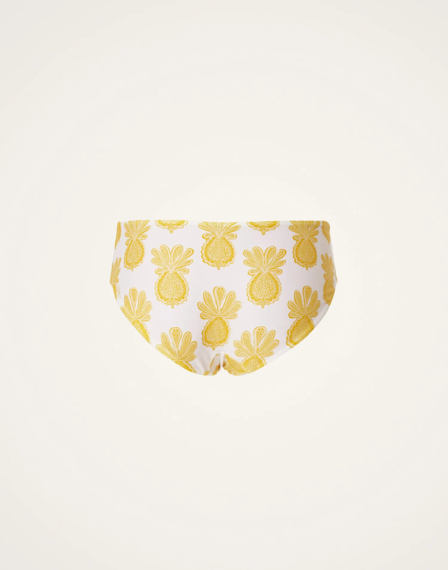 La DoubleJ Moda Mare<Boy BriefPineapple Sunflower White in Lycra