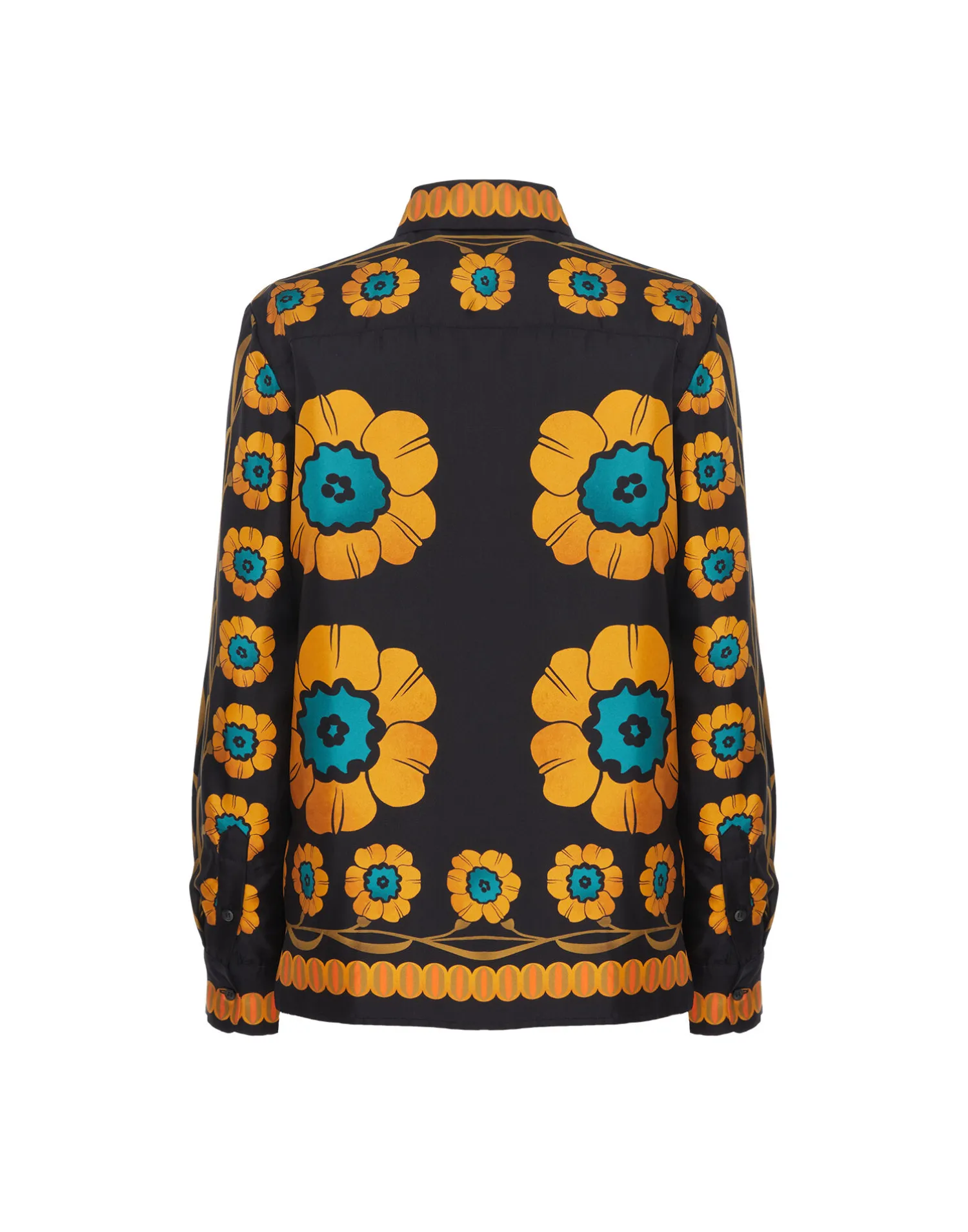 La DoubleJ Camicie E Top<Boy ShirtDaisychain Placée Orange in Silk Twill
