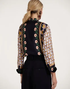 La DoubleJ Camicie E Top<Boy ShirtDazed Plac&eacute;e Black in Silk Twill