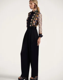La DoubleJ Camicie E Top<Boy ShirtDazed Plac&eacute;e Black in Silk Twill