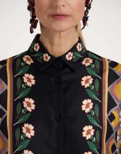 La DoubleJ Camicie E Top<Boy ShirtDazed Plac&eacute;e Black in Silk Twill